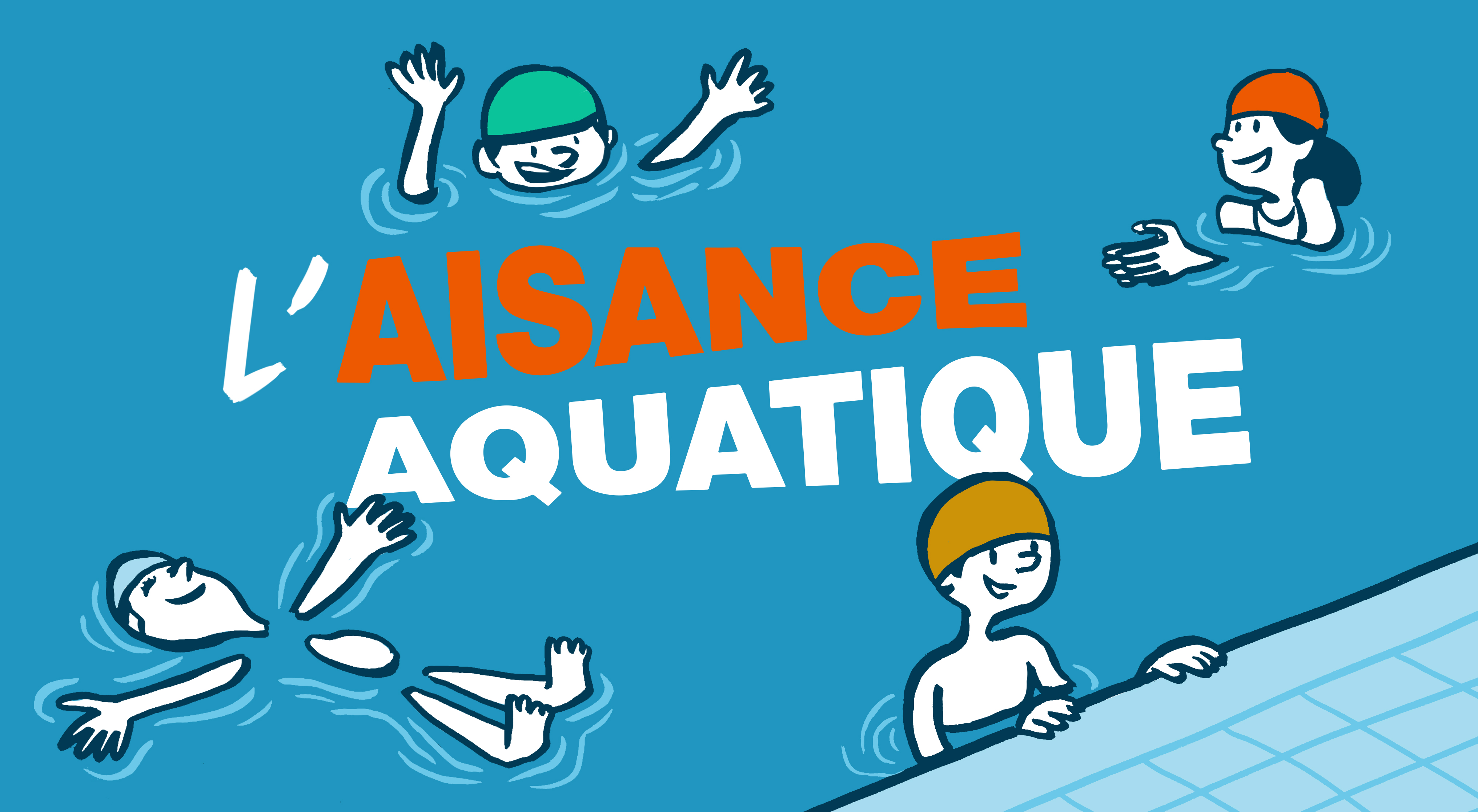 Illustration du cours Aisance Aquatique : des enfants évoluent dans une piscine